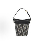 DIOR 30 Montaigne detachable and adjustable chain shoulder strap flip lid open bucket bag, bill of lading shoulder bag, mini women\'s Edition, blue