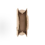 DIOR BookTote detachable and adjustable shoulder strap, extra-large rattan checkered Tote bag, shopping bag, medium-sized handbag, women\'s style, pink and beige