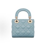 DIOR Lady Dior detachable chain shoulder strap wicker pattern Princess bag, mini women\'s crossbody handbag, sky blue
