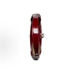 GUCCI Jackie solid color hook-button opening and closing Rosso Ancora hand-held shoulder bag, small size for women, red