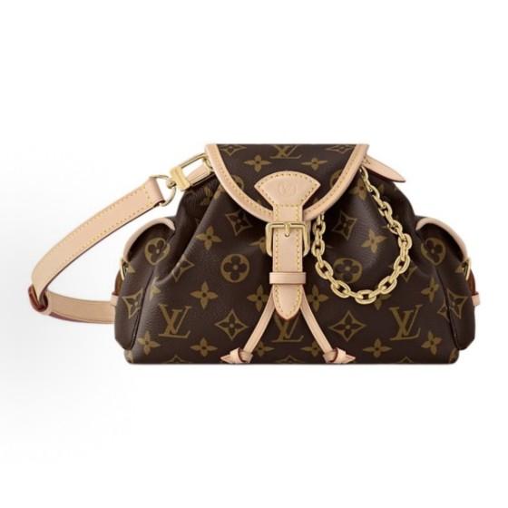 LOUIS VUITTON ODYSSEE Classic Adjustable and detachable shoulder strap coated canvas crossbody bag, brown