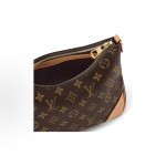 LOUIS VUITTON BOULOGNE handbag, classic monogram yellow ox horn chain bag, underarm bag, crossbody single-shoulder bag, brown