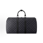LOUIS VUITTON keepall Bandouliere 50 Monogram full-print adjustable detachable shoulder strap single-shoulder crossbody hand-held travel bag, black
