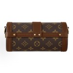 LOUIS VUITTON Papillon Trunk Monogram chain S-lock lock underarm bag Handbag Shoulder Bag Crossbody bag brown