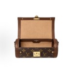 LOUIS VUITTON Papillon Trunk Monogram chain S-lock lock underarm bag Handbag Shoulder Bag Crossbody bag brown