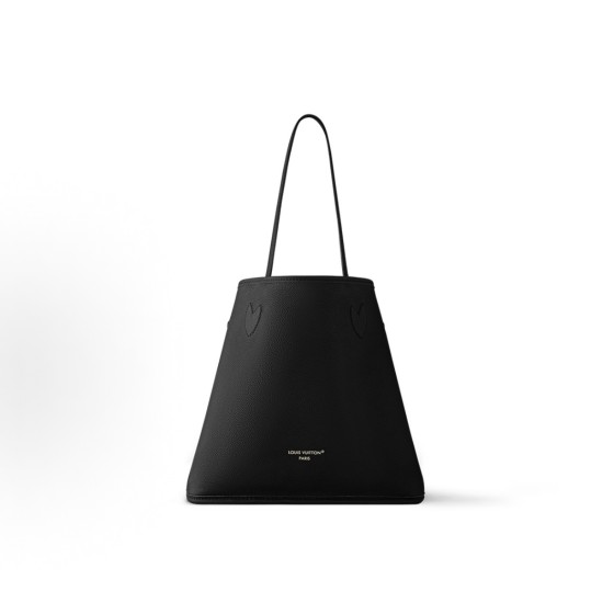 LOUIS VUITTON NEVERFULL NEVERFULL INSIDE OUT lettered logo Open and closed double-sided dual-purpose Monogram double-sided Neverfull single-shoulder handbag medium size black