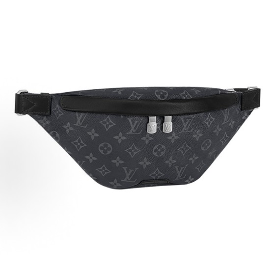 LOUIS VUITTON Discovery monogram pattern single-shoulder crossbody bag, small black waist bag