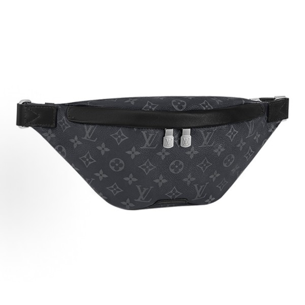 LOUIS VUITTON Discovery monogram pattern single-shoulder crossbody bag, small black waist bag