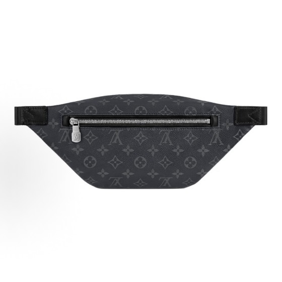 LOUIS VUITTON Discovery monogram pattern single-shoulder crossbody bag, small black waist bag