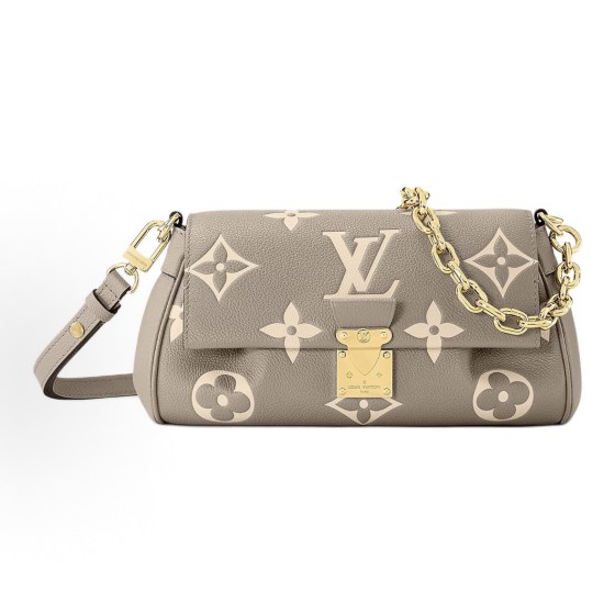 LOUIS VUITTON Favorite embossed soft grain noodles, classic multi-functional, elegant commuter dumplings, single-shoulder bag, chain bag, underarm bag, hand-held bag, elephant grey