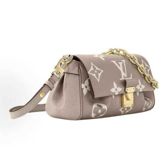 LOUIS VUITTON Favorite embossed soft grain noodles, classic multi-functional, elegant commuter dumplings, single-shoulder bag, chain bag, underarm bag, hand-held bag, elephant grey