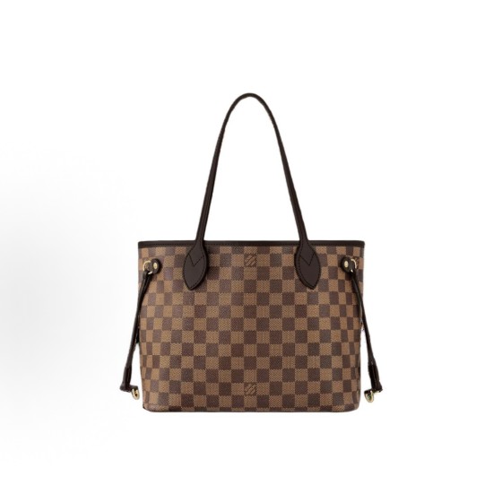 LOUIS VUITTON NEVERFULL gold hardware accessories zipper hidden bag Tote bag, Tote bag shopping bag, single-shoulder handbag, brown