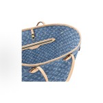 LOUIS VUITTON NEVERFULL Logo printed Tote bag, shopping bag, hand bag, shoulder bag, medium size, blue