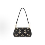 LOUIS VUITTON Favorite large monogram patterned embossed dumpling bag, black and off-white