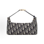 DIOR Travel Nomad series zipper opening and closing Oblique monogram full print clutch medium-sized women\'s blue