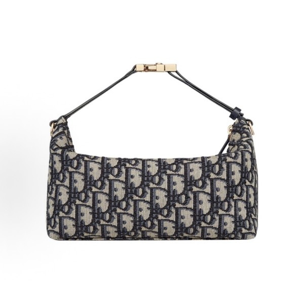 DIOR Travel Nomad series zipper opening and closing Oblique monogram full print clutch medium-sized women\'s blue
